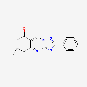 molecular formula C17H16N4O B5787958 6,6-dimethyl-2-phenyl-6,7-dihydro[1,2,4]triazolo[5,1-b]quinazolin-8(5H)-one 