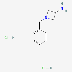 molecular formula C10H16Cl2N2 B578797 1-Benzylazetidin-3-amine dihydrochloride CAS No. 1307683-81-3
