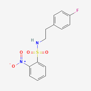 molecular formula C14H13FN2O4S B5787998 N-[2-(4-fluorophenyl)ethyl]-2-nitrobenzenesulfonamide 