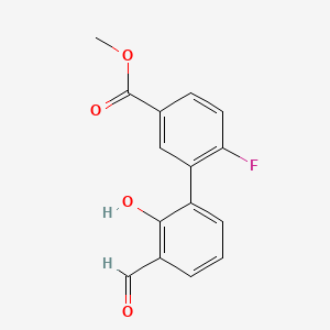 6-(2-Fluoro-5-methoxycarbonylphenyl)-2-formylphenol