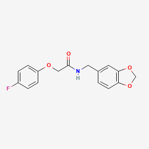 molecular formula C16H14FNO4 B5788003 N-(1,3-benzodioxol-5-ylmethyl)-2-(4-fluorophenoxy)acetamide 