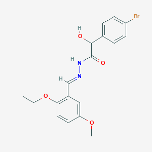 molecular formula C18H19BrN2O4 B5788018 2-(4-bromophenyl)-N'-(2-ethoxy-5-methoxybenzylidene)-2-hydroxyacetohydrazide 