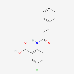molecular formula C16H14ClNO3 B5788019 5-chloro-2-[(3-phenylpropanoyl)amino]benzoic acid 