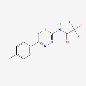 molecular formula C12H10F3N3OS B5788038 2,2,2-trifluoro-N-[5-(4-methylphenyl)-6H-1,3,4-thiadiazin-2-yl]acetamide 