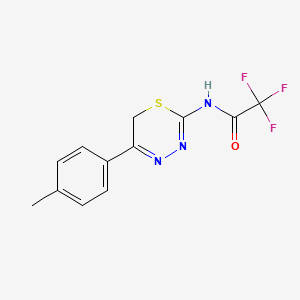 2,2,2-trifluoro-N-[5-(4-methylphenyl)-6H-1,3,4-thiadiazin-2-yl]acetamide