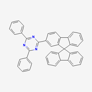 molecular formula C40H25N3 B578804 2,4-diphenyl-6-(9,9'-spirobi[9H-fluoren]-2-yl)-1,3,5-triazine CAS No. 1207176-84-8