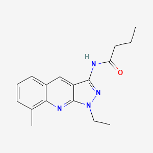 molecular formula C17H20N4O B5788053 N-(1-ethyl-8-methyl-1H-pyrazolo[3,4-b]quinolin-3-yl)butanamide 