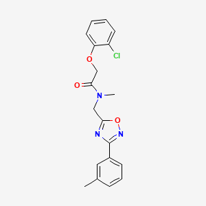 molecular formula C19H18ClN3O3 B5788061 2-(2-chlorophenoxy)-N-methyl-N-{[3-(3-methylphenyl)-1,2,4-oxadiazol-5-yl]methyl}acetamide 