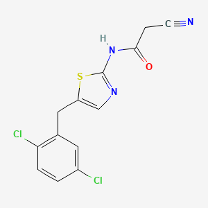 2-cyano-N-[5-(2,5-dichlorobenzyl)-1,3-thiazol-2-yl]acetamide