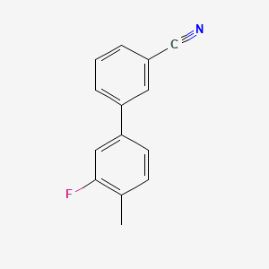 molecular formula C14H10FN B578808 3-(3-Fluoro-4-methylphenyl)benzonitrile CAS No. 1352318-43-4