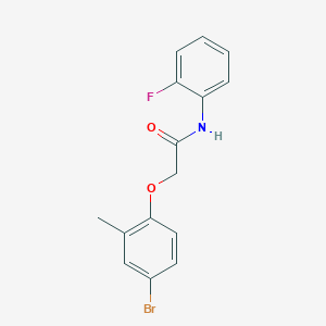 molecular formula C15H13BrFNO2 B5788086 2-(4-bromo-2-methylphenoxy)-N-(2-fluorophenyl)acetamide 