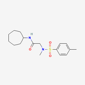 molecular formula C17H26N2O3S B5788100 N~1~-cycloheptyl-N~2~-methyl-N~2~-[(4-methylphenyl)sulfonyl]glycinamide 