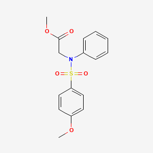 methyl N-[(4-methoxyphenyl)sulfonyl]-N-phenylglycinate