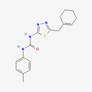 molecular formula C17H20N4OS B5788122 N-[5-(1-cyclohexen-1-ylmethyl)-1,3,4-thiadiazol-2-yl]-N'-(4-methylphenyl)urea 