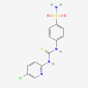 molecular formula C12H11ClN4O2S2 B5788130 4-({[(5-chloro-2-pyridinyl)amino]carbonothioyl}amino)benzenesulfonamide 