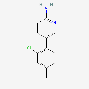 molecular formula C12H11ClN2 B578816 5-(2-氯-4-甲基苯基)吡啶-2-胺 CAS No. 1258634-27-3