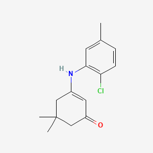 3-[(2-chloro-5-methylphenyl)amino]-5,5-dimethyl-2-cyclohexen-1-one
