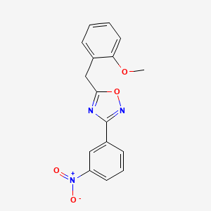 molecular formula C16H13N3O4 B5788183 5-(2-methoxybenzyl)-3-(3-nitrophenyl)-1,2,4-oxadiazole 