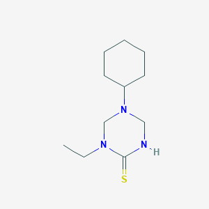 molecular formula C11H21N3S B5788189 5-cyclohexyl-1-ethyl-1,3,5-triazinane-2-thione 