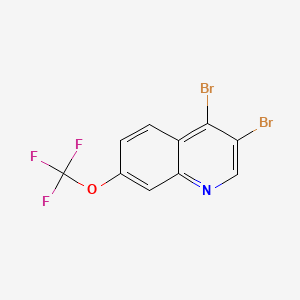 molecular formula C10H4Br2F3NO B578819 3,4-Dibromo-7-(trifluoromethoxy)quinoline CAS No. 1210031-89-2