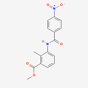 molecular formula C16H14N2O5 B5788211 methyl 2-methyl-3-[(4-nitrobenzoyl)amino]benzoate 