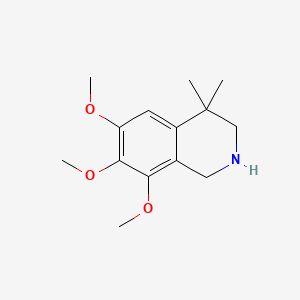 molecular formula C14H21NO3 B578822 6,7,8-Trimethoxy-4,4-dimethyl-1,2,3,4-tetrahydroisoquinoline CAS No. 1268055-18-0