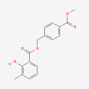 molecular formula C17H16O5 B5788226 4-(methoxycarbonyl)benzyl 2-hydroxy-3-methylbenzoate 