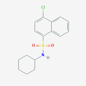 molecular formula C16H18ClNO2S B5788227 4-chloro-N-cyclohexyl-1-naphthalenesulfonamide 