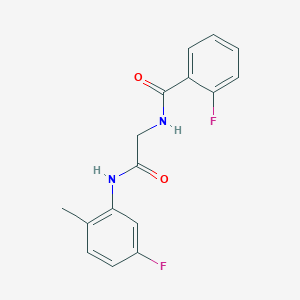 molecular formula C16H14F2N2O2 B5788228 2-fluoro-N-{2-[(5-fluoro-2-methylphenyl)amino]-2-oxoethyl}benzamide 