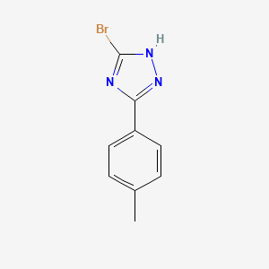 molecular formula C9H8BrN3 B578825 3-Bromo-5-(4-methylphenyl)-1H-1,2,4-triazole CAS No. 1227465-72-6