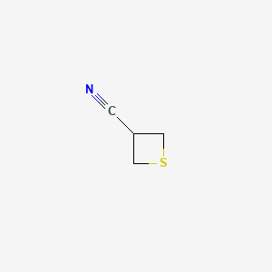 molecular formula C4H5NS B578826 Thietane-3-carbonitrile CAS No. 1337882-54-8