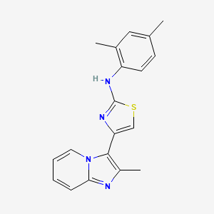 molecular formula C19H18N4S B5788267 N-(2,4-dimethylphenyl)-4-(2-methylimidazo[1,2-a]pyridin-3-yl)-1,3-thiazol-2-amine 