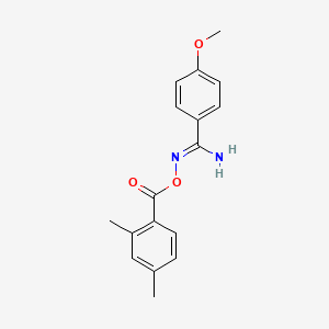 molecular formula C17H18N2O3 B5788282 N'-[(2,4-dimethylbenzoyl)oxy]-4-methoxybenzenecarboximidamide 