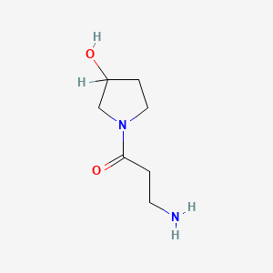 molecular formula C7H14N2O2 B578831 3-Amino-1-(3-hydroxypyrrolidin-1-yl)propan-1-one CAS No. 1220181-17-8