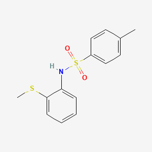 molecular formula C14H15NO2S2 B5788351 4-甲基-N-[2-(甲硫基)苯基]苯磺酰胺 