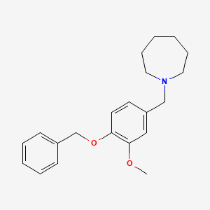 molecular formula C21H27NO2 B5788360 1-[4-(benzyloxy)-3-methoxybenzyl]azepane 