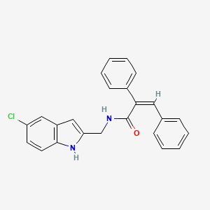 molecular formula C24H19ClN2O B5788372 N-[(5-chloro-1H-indol-2-yl)methyl]-2,3-diphenylacrylamide 