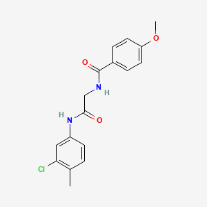 molecular formula C17H17ClN2O3 B5788379 N-{2-[(3-chloro-4-methylphenyl)amino]-2-oxoethyl}-4-methoxybenzamide 