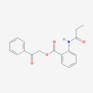 2-oxo-2-phenylethyl 2-(propionylamino)benzoate