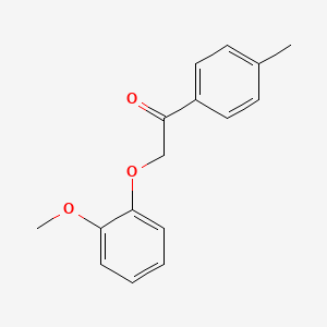 molecular formula C16H16O3 B5788401 2-(2-methoxyphenoxy)-1-(4-methylphenyl)ethanone 