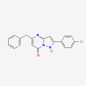 molecular formula C19H14ClN3O B5788416 5-benzyl-2-(4-chlorophenyl)pyrazolo[1,5-a]pyrimidin-7(4H)-one 