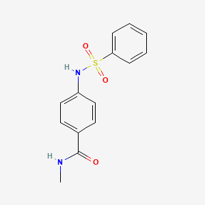 molecular formula C14H14N2O3S B5788437 N-methyl-4-[(phenylsulfonyl)amino]benzamide 