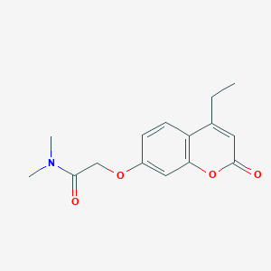 molecular formula C15H17NO4 B5788444 2-[(4-ethyl-2-oxo-2H-chromen-7-yl)oxy]-N,N-dimethylacetamide 