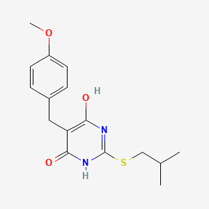 molecular formula C16H20N2O3S B5788451 6-hydroxy-2-(isobutylthio)-5-(4-methoxybenzyl)-4(3H)-pyrimidinone 