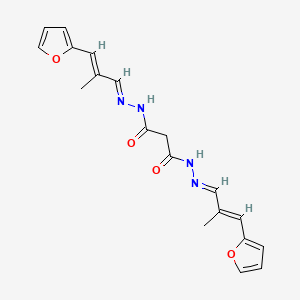 molecular formula C19H20N4O4 B5788467 N'~1~,N'~3~-bis[3-(2-furyl)-2-methyl-2-propen-1-ylidene]malonohydrazide 