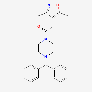 molecular formula C24H27N3O2 B5788471 1-[(3,5-dimethyl-4-isoxazolyl)acetyl]-4-(diphenylmethyl)piperazine 