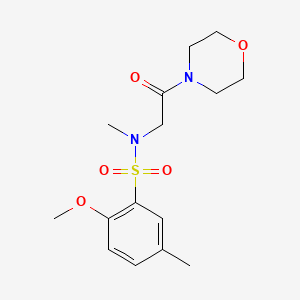 molecular formula C15H22N2O5S B5788485 2-methoxy-N,5-dimethyl-N-[2-(4-morpholinyl)-2-oxoethyl]benzenesulfonamide 