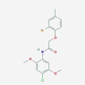 molecular formula C17H17BrClNO4 B5788491 2-(2-bromo-4-methylphenoxy)-N-(4-chloro-2,5-dimethoxyphenyl)acetamide 