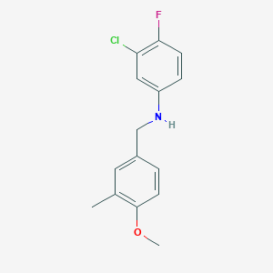 molecular formula C15H15ClFNO B5788498 (3-chloro-4-fluorophenyl)(4-methoxy-3-methylbenzyl)amine 