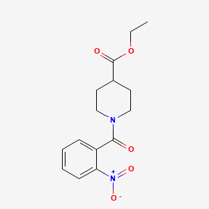 molecular formula C15H18N2O5 B5788499 ethyl 1-(2-nitrobenzoyl)-4-piperidinecarboxylate 